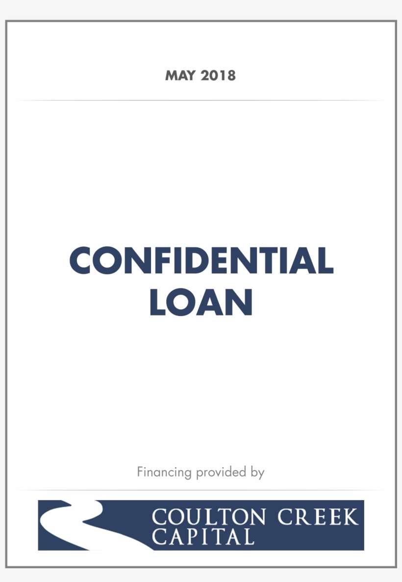 Confidential Loan - May - Coulton Creek Capital, Llc, transparent png download