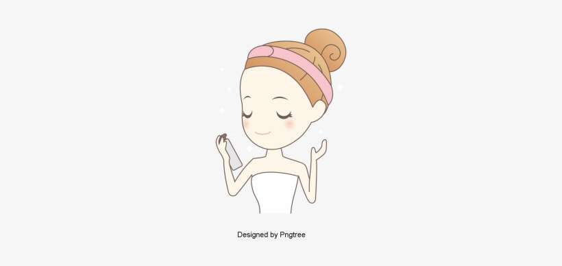 Cartoon Hand Painted Woman Spa Beauty Design, Cartoon, - Illustration, transparent png download