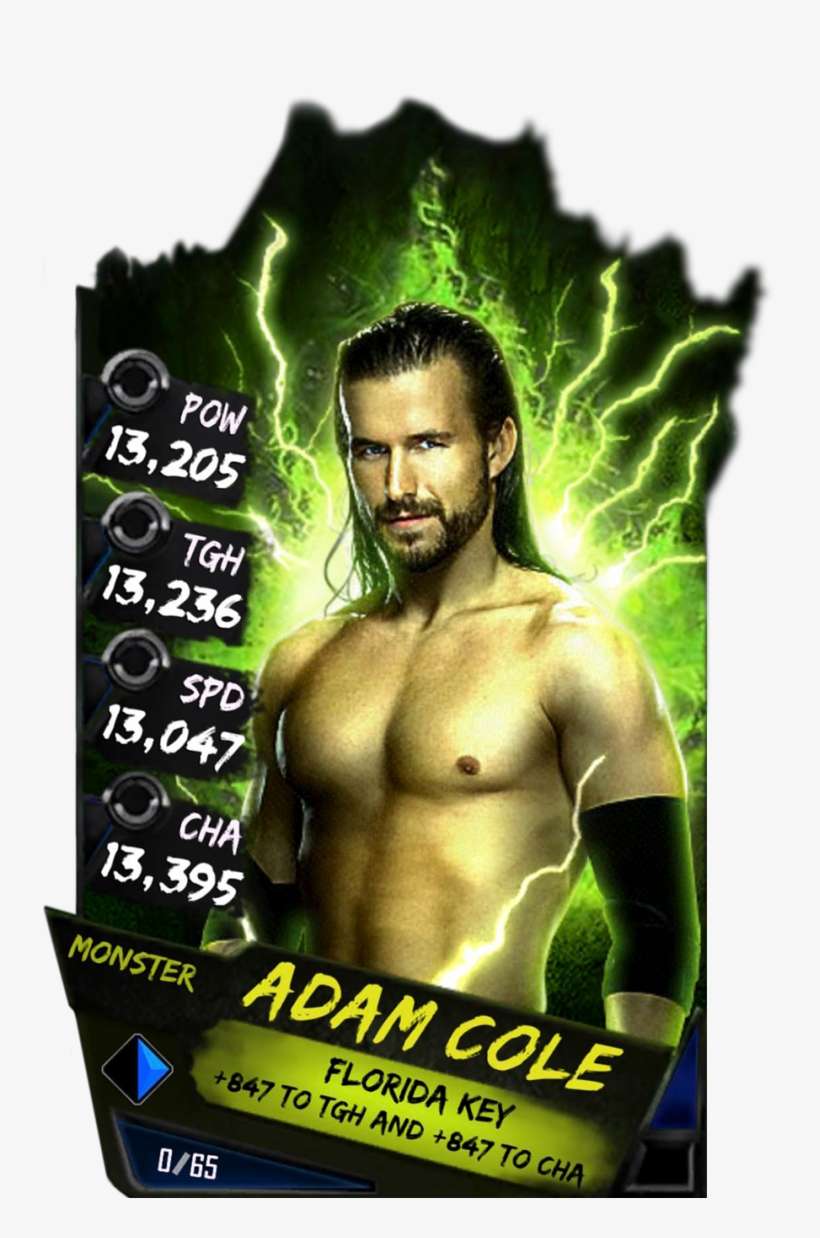 Supercard Adamcole S4 17 Monster - Wwe Supercard Monster Cards, transparent png download
