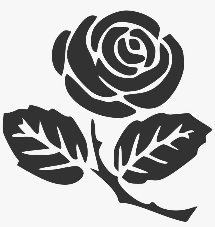 White Rose Clipart Abstract Rose - Roses Silhouette, transparent png download