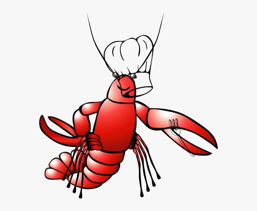 Vector Royalty Free Library Chef Clip Art At Clker - Crayfish Clipart, transparent png download
