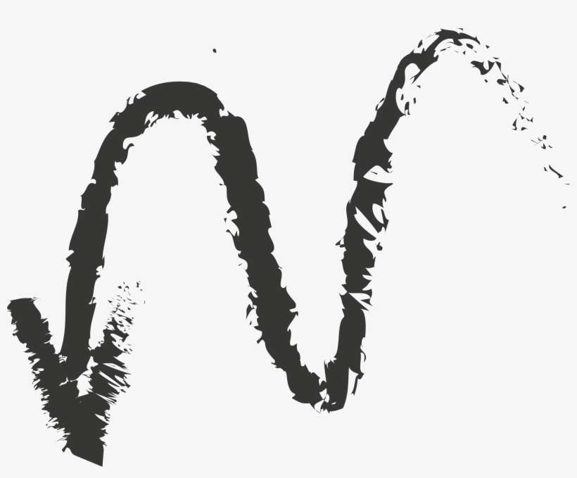 Drawing Arrows Calligraphy - Wavy Arrow Png, transparent png download