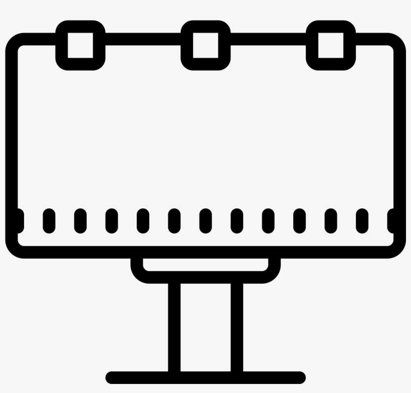 The Image Is Of A Rectangle With The Long Sides Horizontal - Digital Billboard Icon, transparent png download