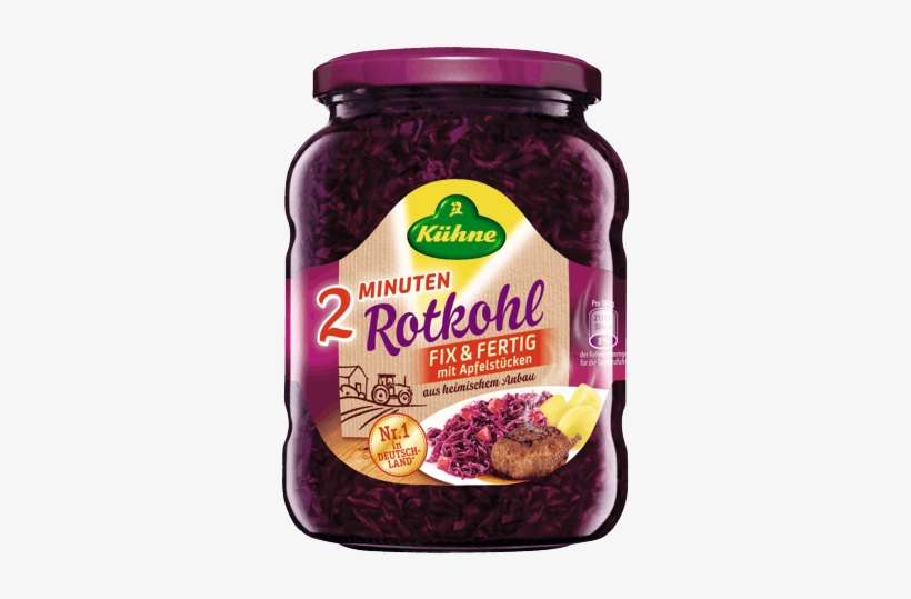 Red Cabbage Product Image - Kühne Red Cabbage W/apple (ready To Serve) 700g, transparent png download