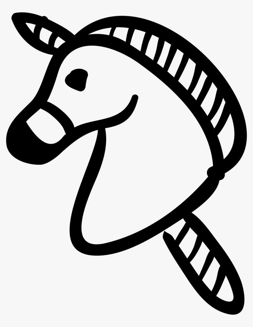 Unicorn Head On Stick Toy Comments - Hand Drawn Png Animals, transparent png download