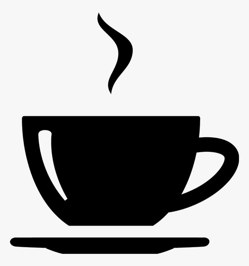 Graphic Free Library Rubber Stamp Food Stamps Stamptopia - Black And White Coffee Cup With Steam, transparent png download