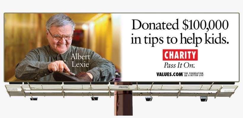 See The Donating To Charity Billboard And Pass It On - Christopher Reeves Billboard, transparent png download