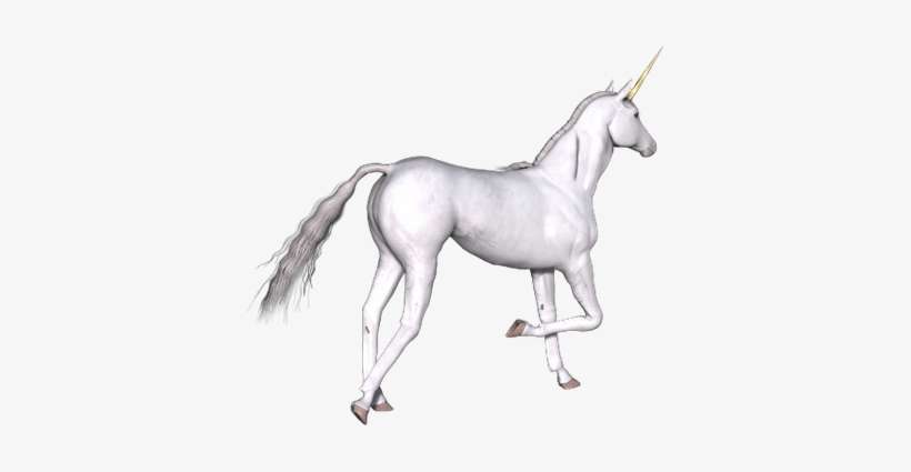Full White Unicorn Right Leg Up - Unicorn, transparent png download