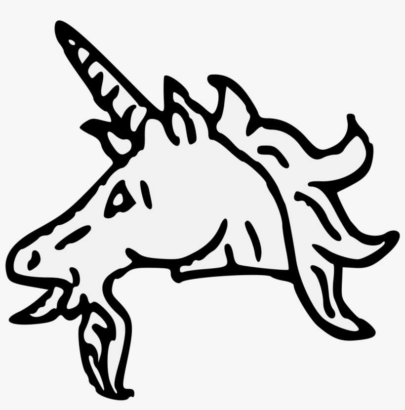 Unicorn's Head Couped Close, transparent png download