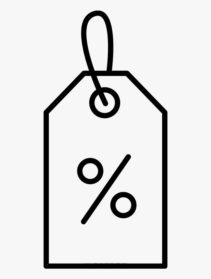 Dibujo De Etiqueta De Ventas Para Colorear - Circle, transparent png download