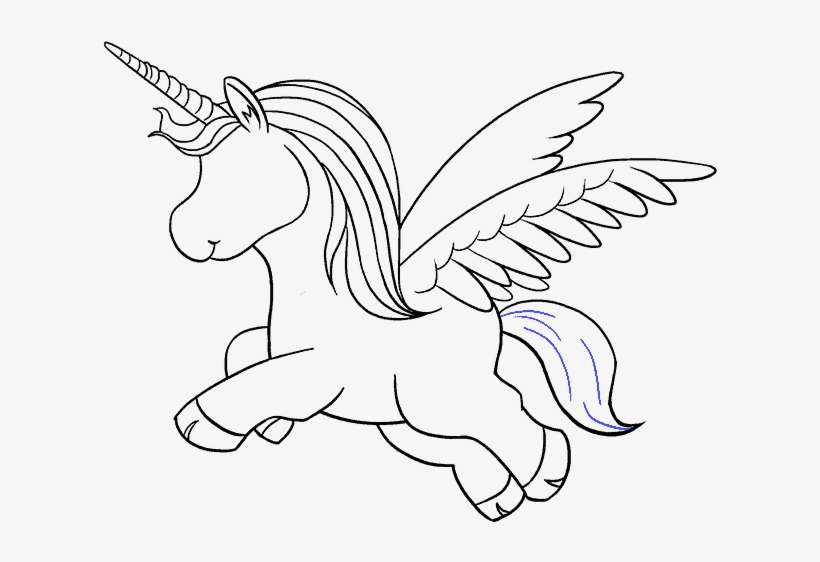 Drawn Pice Unicorn - Cartoon Unicorns, transparent png download