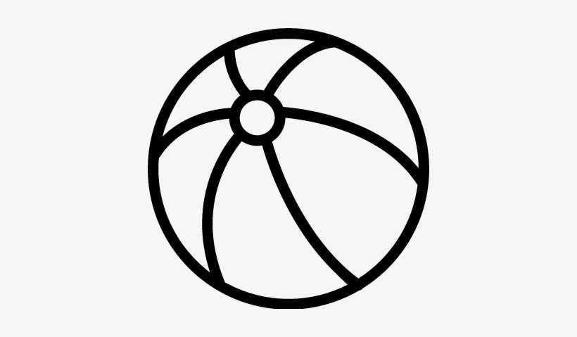 Big Beach Ball Vector - Beach Ball Svg, transparent png download