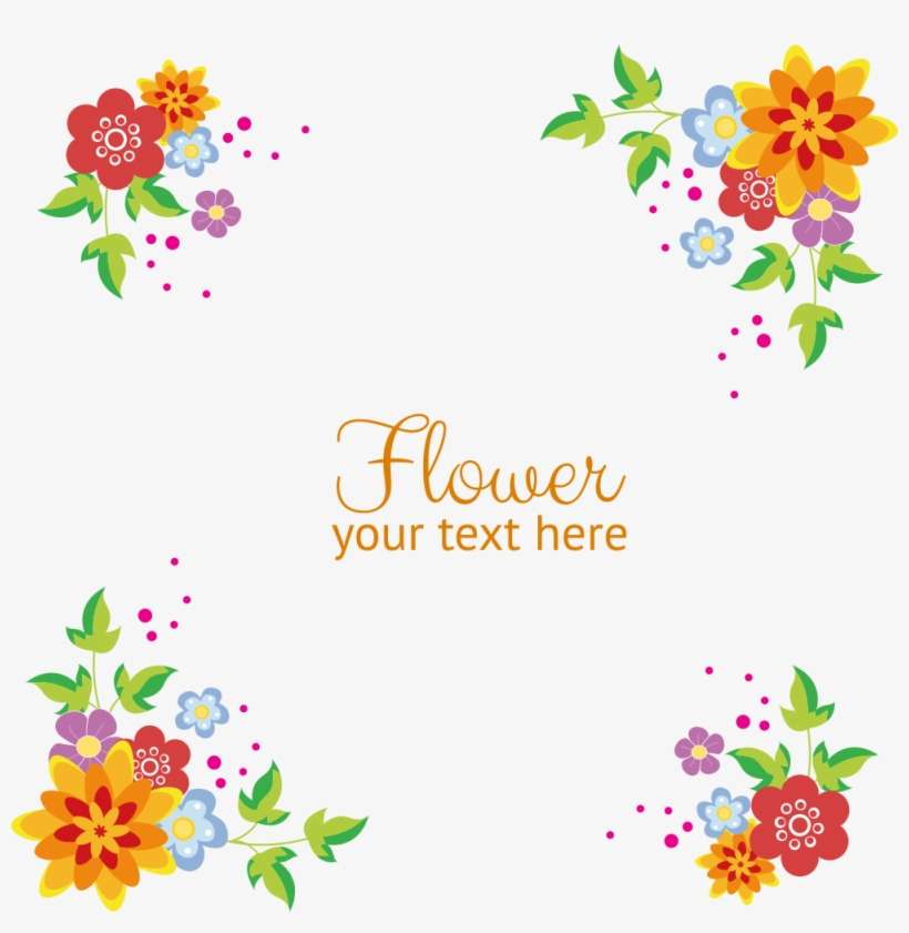 Vector Flowers Background Border - Vector Flower, transparent png download