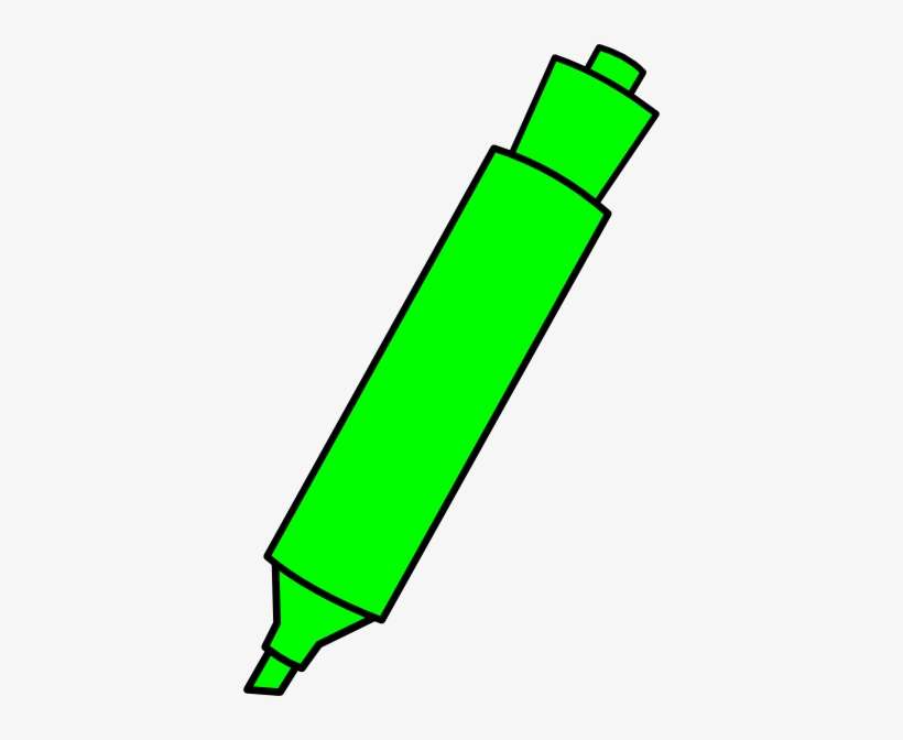 How To Set Use Green Highlighter Marker Clipart, transparent png download