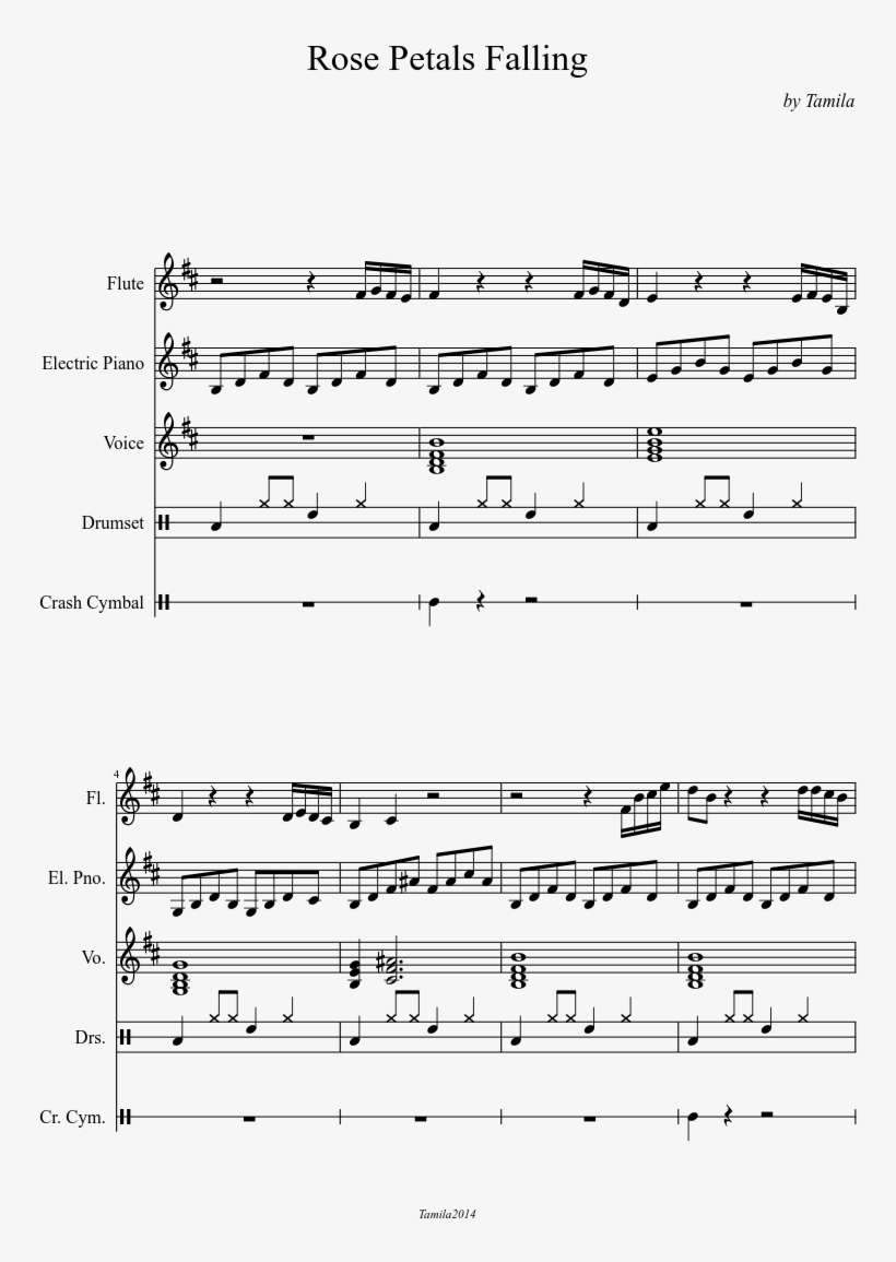 Rose Petals Falling Sheet Music Composed By By Tamila - Musescore, transparent png download