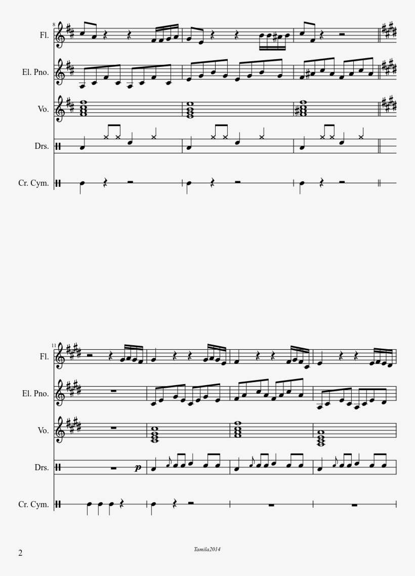 Rose Petals Falling Sheet Music Composed By By Tamila - Sheet Music, transparent png download