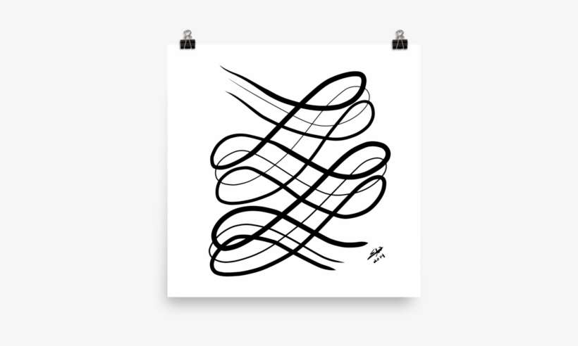 Swoosh Poster - Line Art, transparent png download