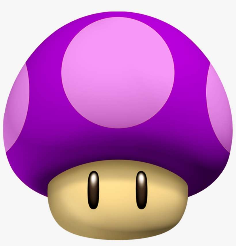 Vector Black And White Library Image Poison Kart Wii - Evil Poison Mushroom Mario, transparent png download