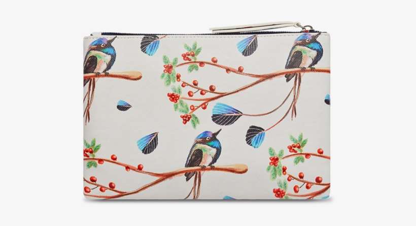Bird On Cherry Branches Small Zip Pouch - Coin Purse, transparent png download