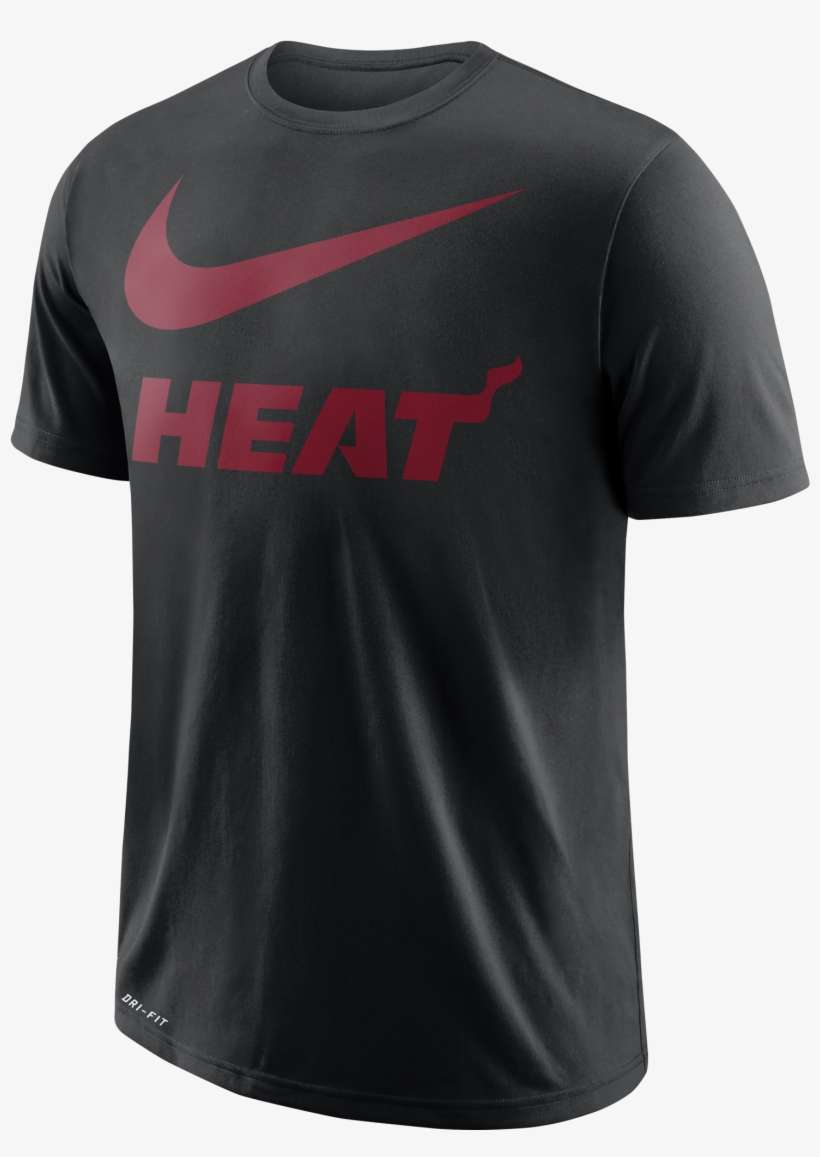 Nike Miami Heat Short Sleeve Swoosh Team Tee - Active Shirt, transparent png download