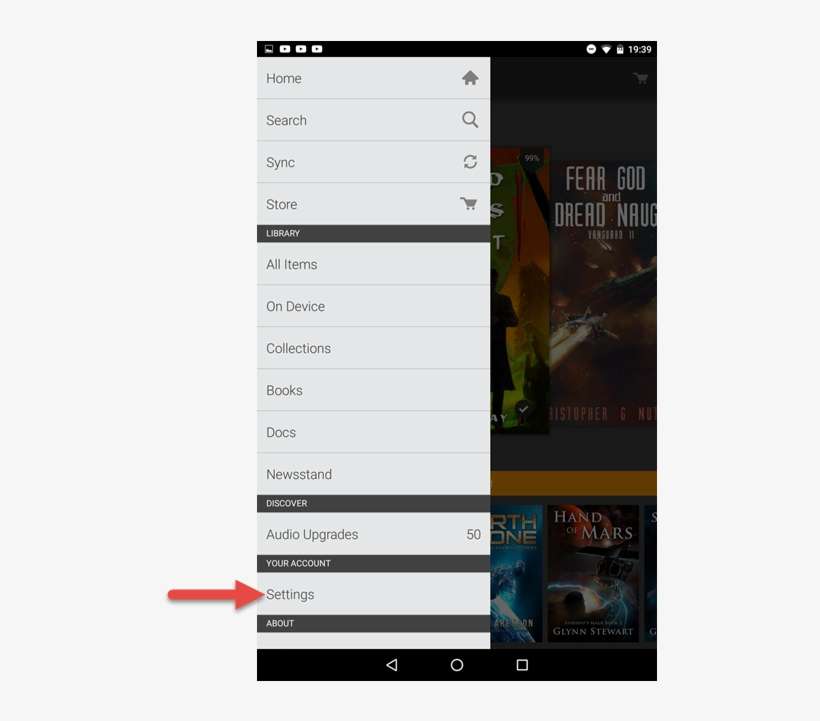 Kindle App Settings - Fear God And Dread Naught [book], transparent png download