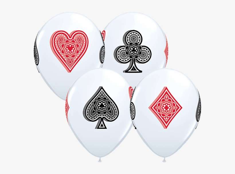 Zoom - Card Suits Balloons - 11 Inch Balloons 25pcs, transparent png download