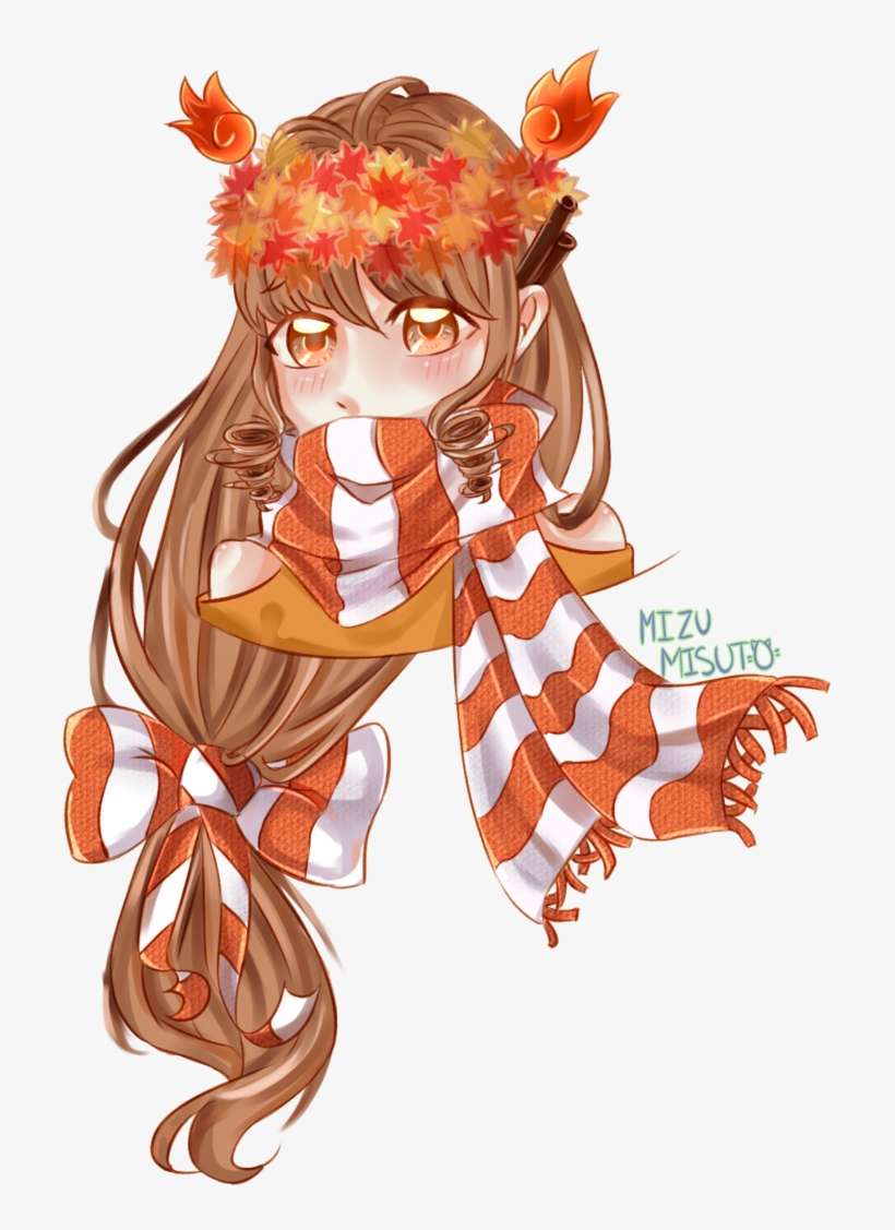 Pumpkin Spice~ Head Shot W/ Speedpaint By Mizumisuto - Drawing, transparent png download