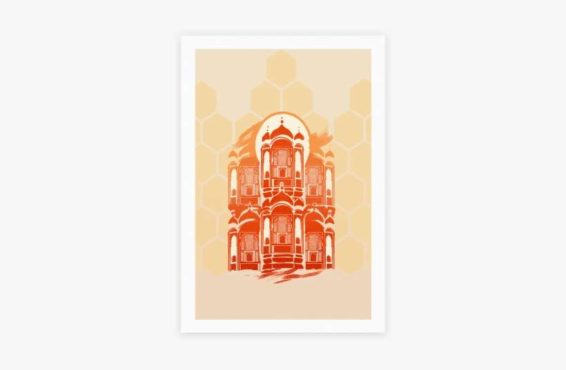 Hawa Mahal Palace Of The Winds Poster - T-shirt, transparent png download