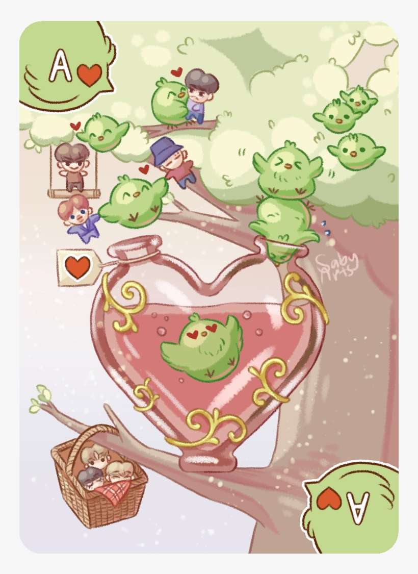 Playing Card Suits Tumblr - Got7 Chibi Ahgase, transparent png download