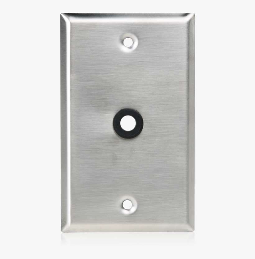 Single Gang Stainless Steel Plate 3/8" Hole & Grommet - Cable Grommet, transparent png download