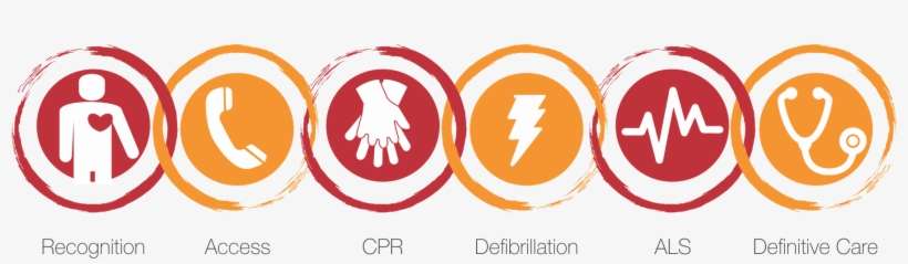 Sudden Cardiac Arrest Chain Of Survival - Chain Of Survival Png, transparent png download