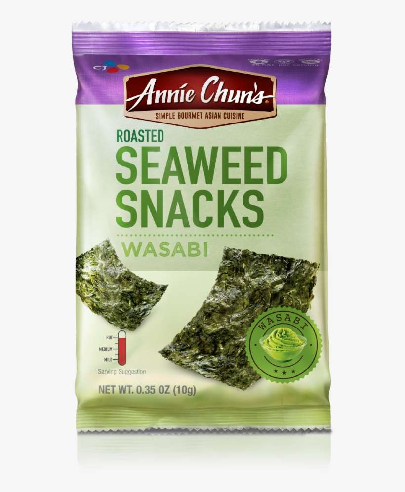 Roasted Wasabi Seaweed Snacks - Annie Chun's Sesame Seaweed Snacks, transparent png download