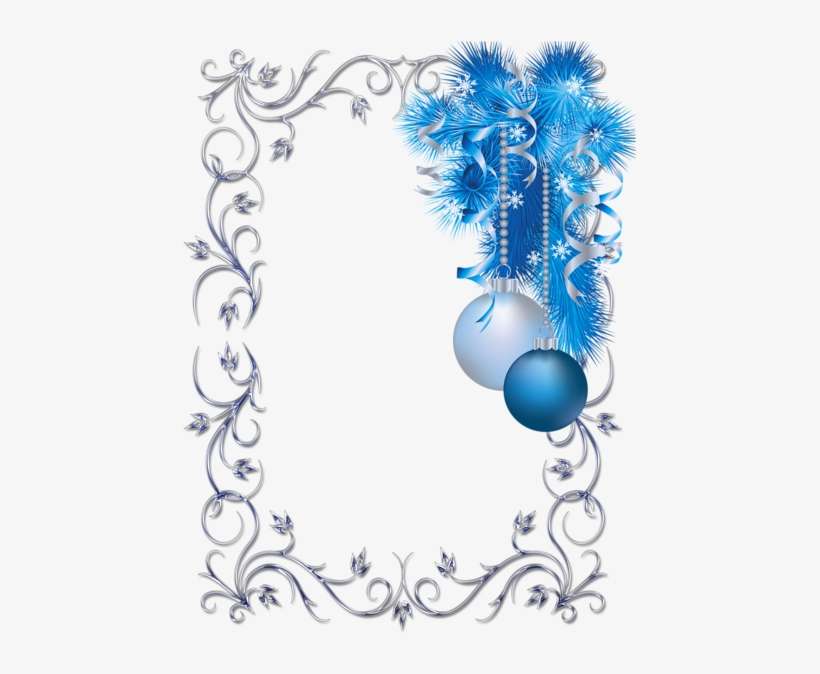 Christmas Decoupage, Christmas Paper, Christmas Frames, - Christmas Frame Png Blue, transparent png download