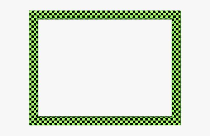 Green Black Funky Checker Rectangular Powerpoint Border - Vector Graphics, transparent png download