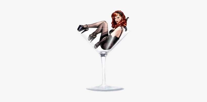 Redhead In Martini Glass, transparent png download