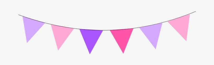 Flags Bunting Swag Pink Purple Pastel Cele - Pastel Png, transparent png download