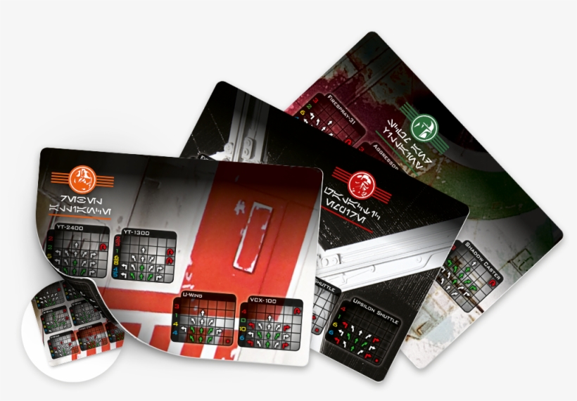 X Wing Reference Cards Back, transparent png download