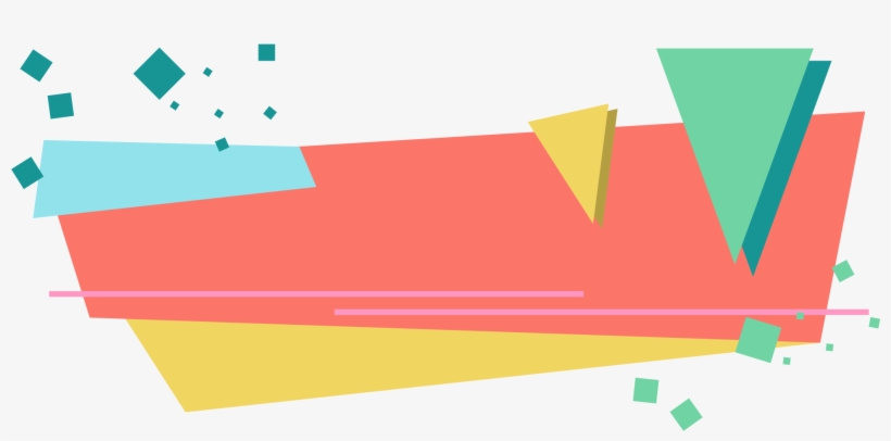 E Commerce Billboard Coral Orange Creative Geometry - Vector Graphics, transparent png download