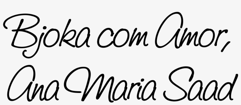 Bjoka Com Amor Ana Maria Saad - Calligraphy, transparent png download