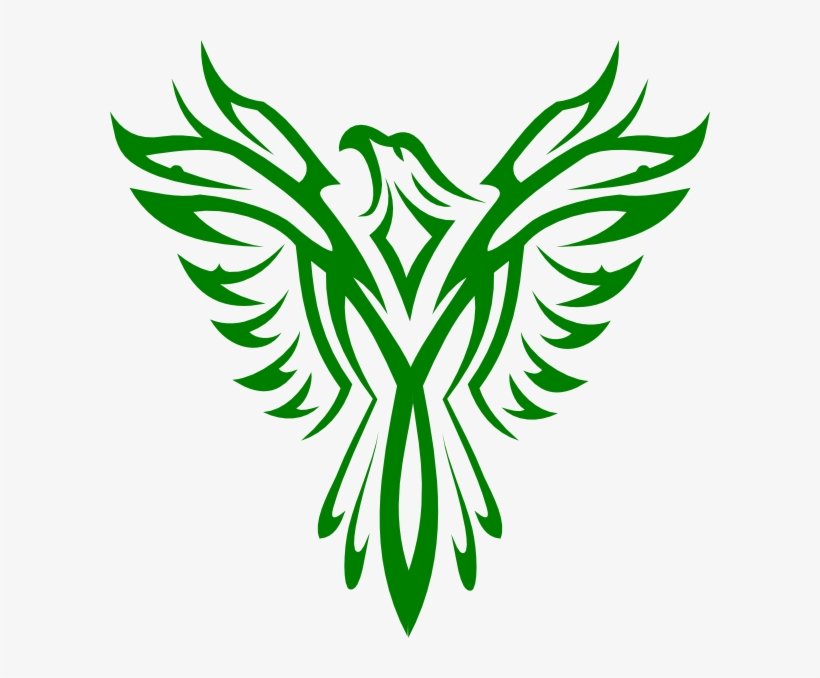 Green Phoenix Clip Art - Phoenix Drawing, transparent png download