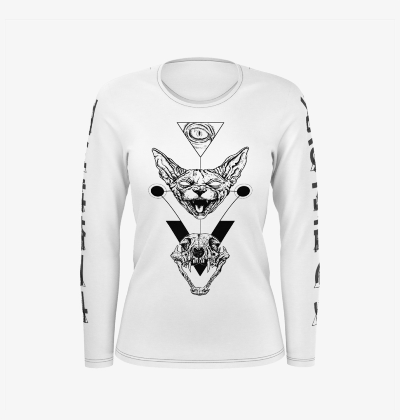 Shirt Neon Underground Apparel Sphinx Of Death White - Long-sleeved T-shirt, transparent png download