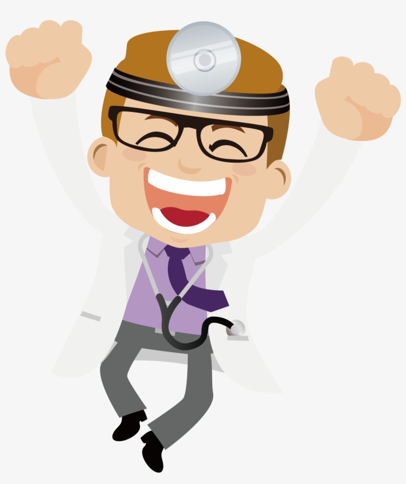 England Clipart Doctor - Excited Doctor Cartoon, transparent png download
