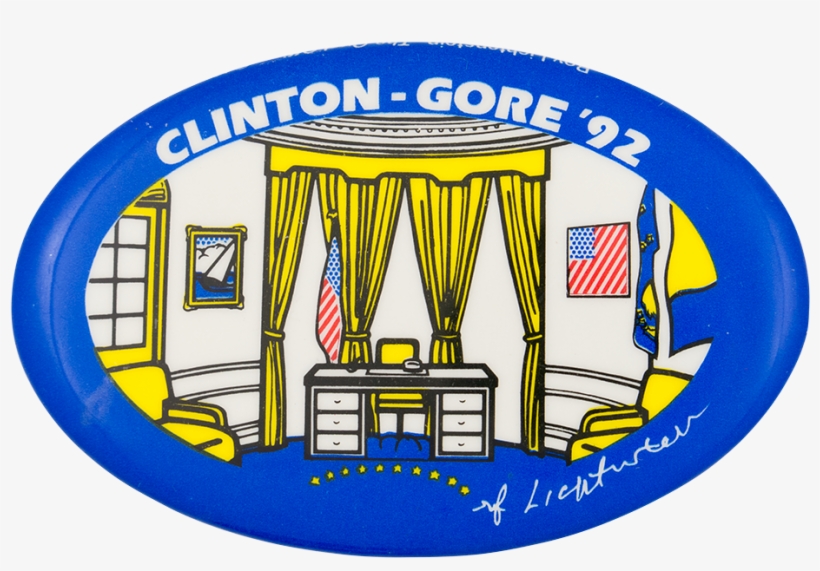 Clinton Gore '92 The Oval Office - Roy Lichtenstein Oval Office, transparent png download