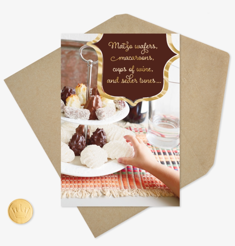 Macaroons Happy Pesach Passover Card Greeting Cards - Chocolate, transparent png download