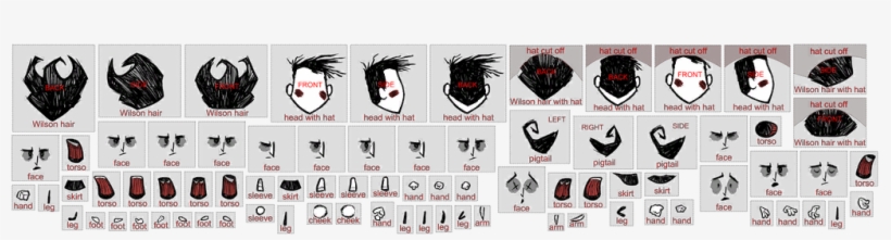 Ohsz4kw - Template Player Character Don T Starve, transparent png download