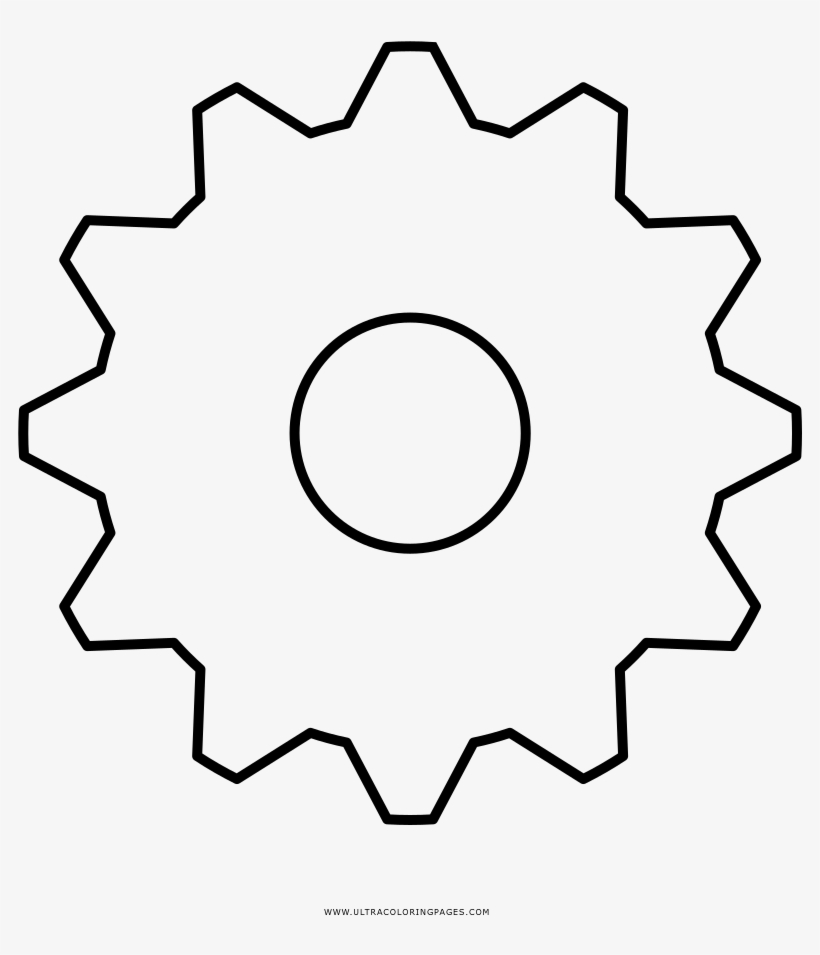 Cogwheel Coloring Page - Circle, transparent png download