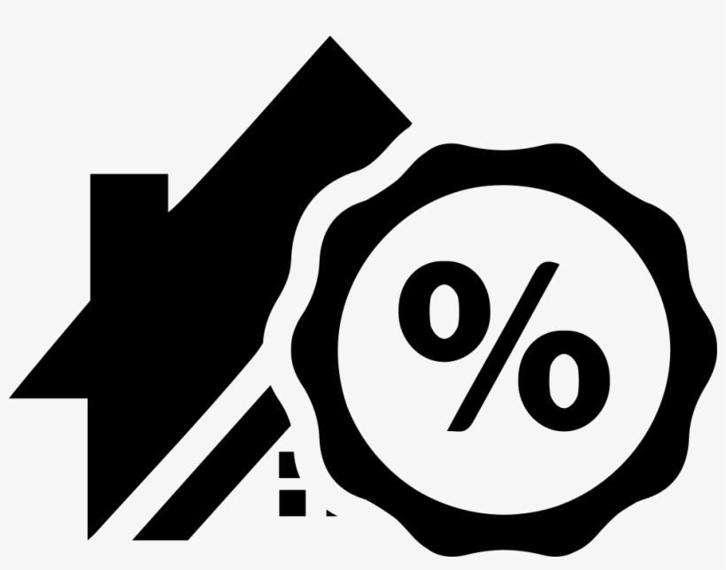 Percentage Symbol On A House For Real Estate Business - Real Estate Agent Icon Png, transparent png download