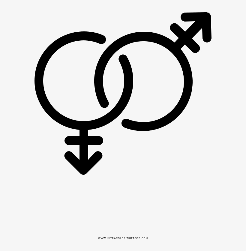 Trangender Transgender Coloring Page - Couple Icon Transparent Background, transparent png download