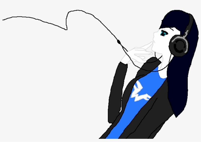 Misty Listening To Weezer - Illustration, transparent png download