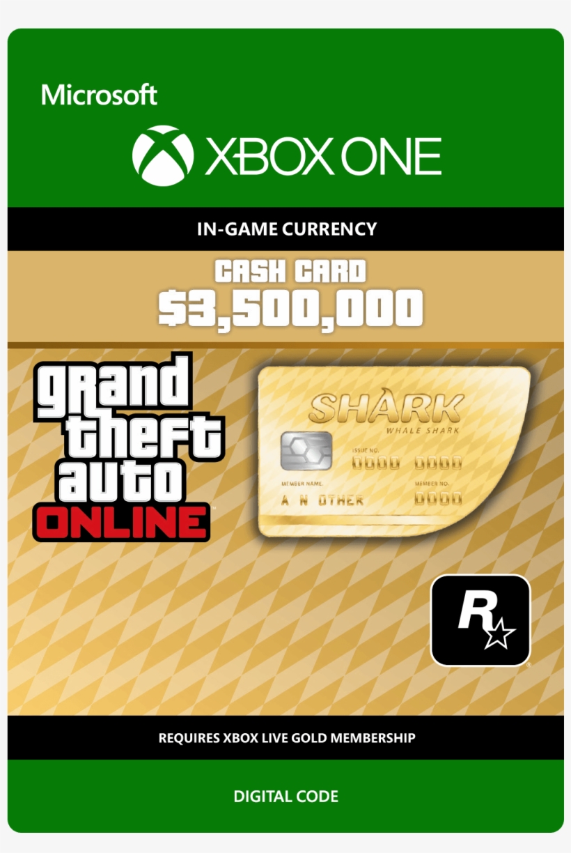 Grand Theft Auto Online - Shark Cards Xbox One, transparent png download